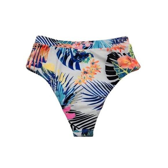 NWT - Raisins Haleiwa Tropical Print High Waist Bikini Bottoms, Size Medium - Picture 7 of 9